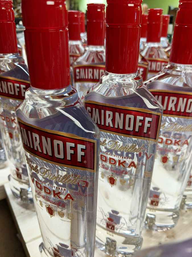 Smirnoff bottle replicas