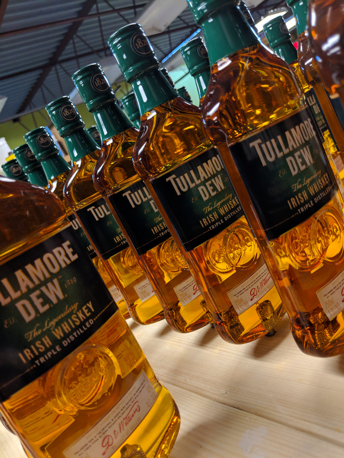 Tullamore Dew bottle replica tap handles